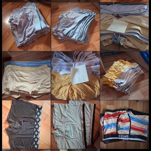Men's boxer shorts bulk pack, 119 pieces, assorted colors