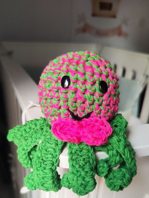 Handmade knitted octopus toy new