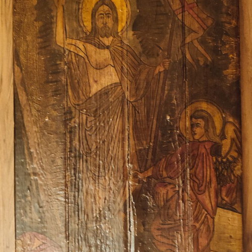 Resurrection of Christ large old icon like new