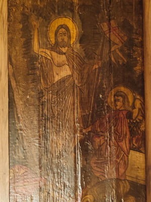 Resurrection of Christ large old icon like new