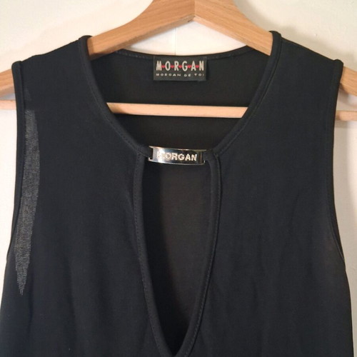 Maxi black elastic dress Morgan de Toi like new, sleeveless