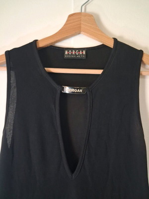 Maxi black elastic dress Morgan de Toi like new, sleeveless