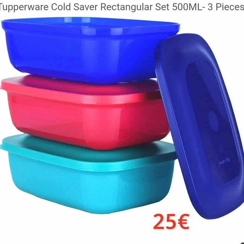 Tupperware set of 3 containers 500ml new