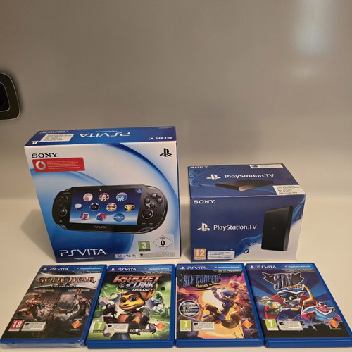 PlayStation Vita OLED and TV sealed bundle with God of War and Ratchet games