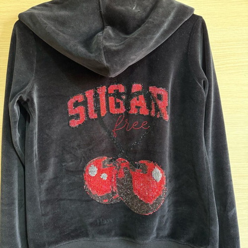 Sugarfree velvet cardigan with rhinestones like new, size S