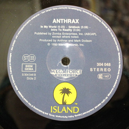 Anthrax Persistence Of Time 2 × Vinyl LP Album used