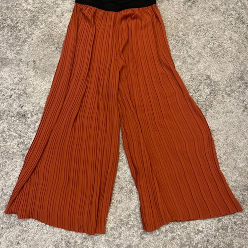 Stradivarius Pleated Culotte Pants XS Rust Orange like new