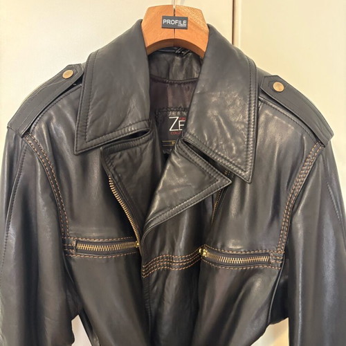 ZEDA leather jacket black, like new, size L