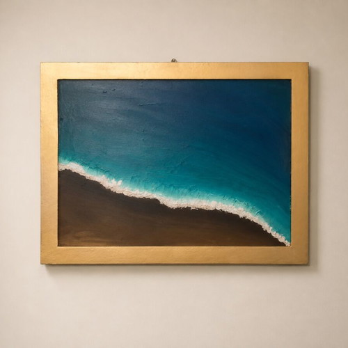 Embossed painting used, 78x58 cm