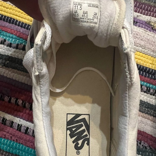 Vans Old Skool men's low sneakers white cream like new size 45