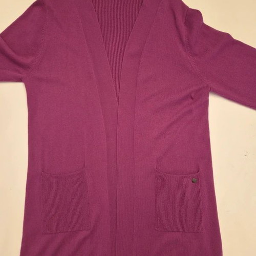 Xandres cardigan, 90% wool 10% cashmere, size M, purple