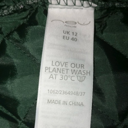 Zara quilted women's jacket used, cypress green with hood