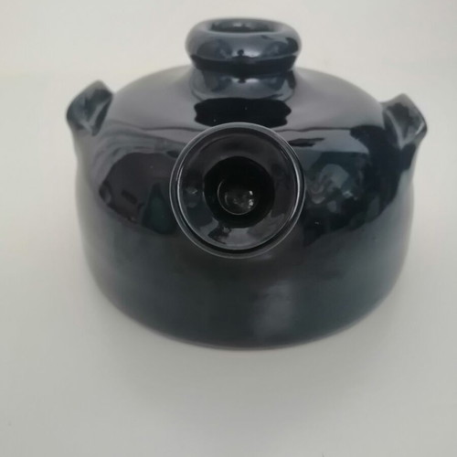Ceramic ashtray blue with windproof design