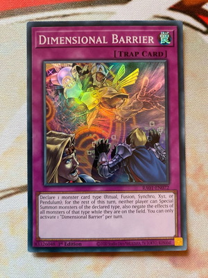 Yu-Gi-Oh! Dimensional Barrier κάρτα μεταχειρισμένη Super Rare RA01-EN072
