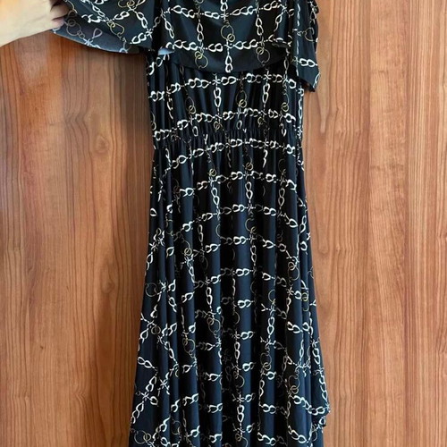 Silky Collection midi dress new with gold details, black