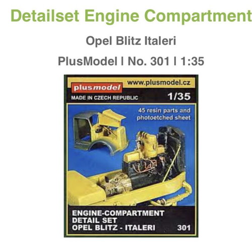 Detailset Engine Compartment Opel Blitz Italeri PlusModel 1:35 new