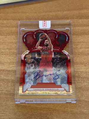 Panini Euroleague Crown Royale Βασίλης Σπανούλης με υπογραφή αριθμημένη στις 99