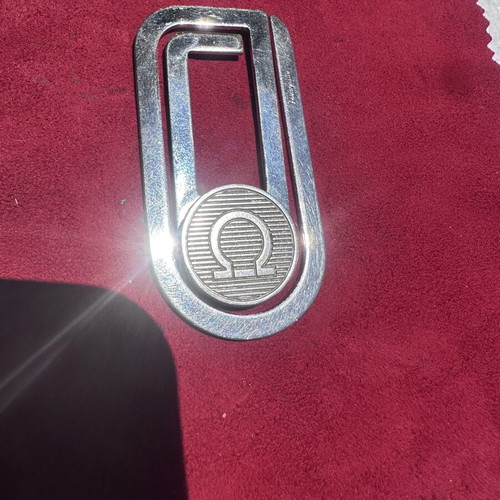 Salvatore Ferragamo Gancini vintage money clip used, silver
