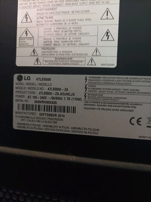 Τηλεόραση LG LE475500 μεταχειρισμένη με πρόβλημα στην πλακέτα 47αρα