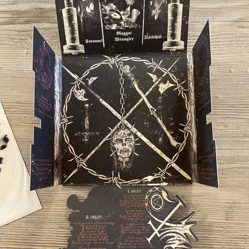 Morbosidad / Manticore Invocation Of The War Beasts 7” Splatter Vinyl EP like new