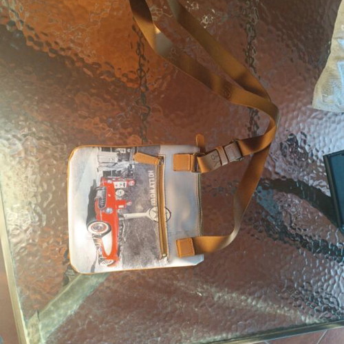 Y Not? Shoulder Bag like new, leather and polyester, adjustable strap