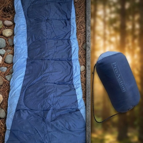 ProAction Navy Blue Envelope Sleeping Bag used