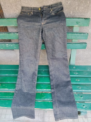 Γυναικεία τζιν Mango σκούρο μπλε denim ελαφρώς καμπάνα, σαν καινούργια, μέγεθος S