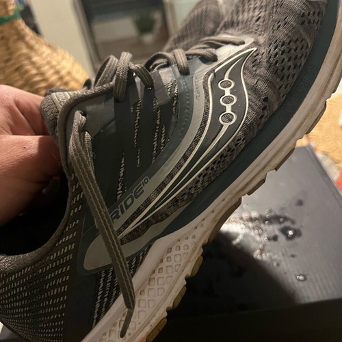 Saucony Ride No46 30cm athletic shoes used, gray