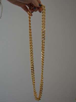 Gold metal chain necklace new