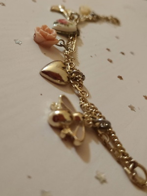 Bracelet used with metal elements, length 17 cm