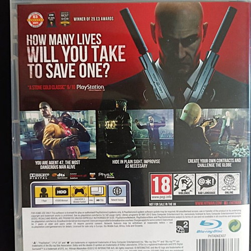 Hitman PS3 game like new, action