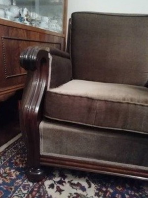 Set 3-seater sofa and two armchairs used