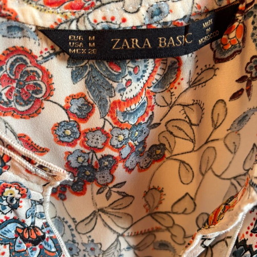 Zara blouse with paisley size Medium like new