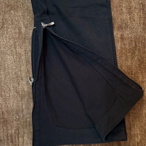 Miss Sixty black capri elastic jeans with zipper like new