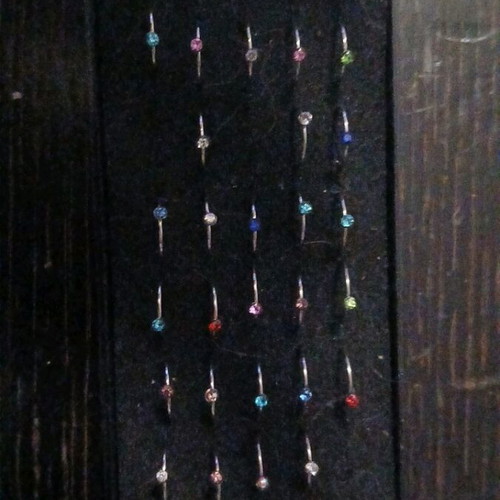 Nose earrings new, pack of 36, multicolor