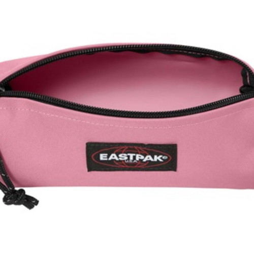 Eastpak pink pencil case new, large barrel design with zipper