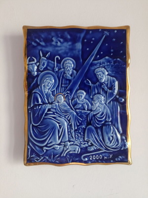 Crown-Bavaria Germany Holy Icon, Nativity of Jesus Christ, 24x19 cm