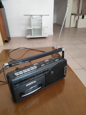 Ραδιόφωνο κασετόφωνο Sharp QT-100 μαύρο retro boombox σαν καινούργιο