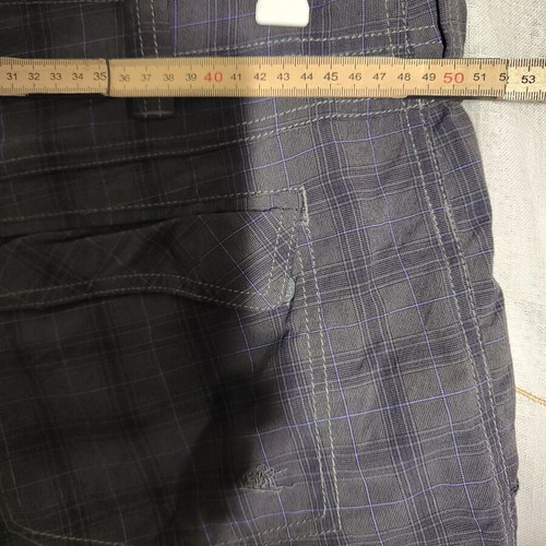 Bergans of Norway Utne Plaid Hiking Shorts Men XL gray purple