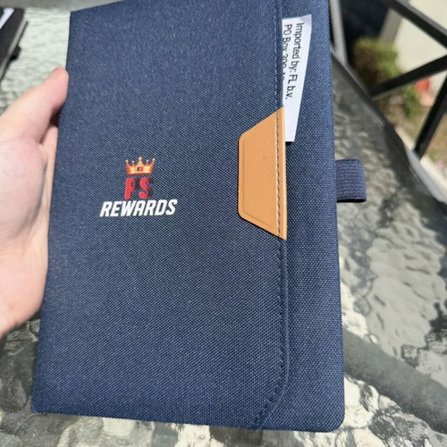 Agenda notebook navy blue new with hard cover and elastic closure