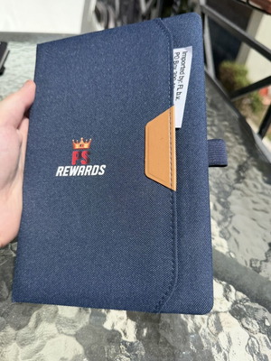 Agenda notebook navy blue new with hard cover and elastic closure