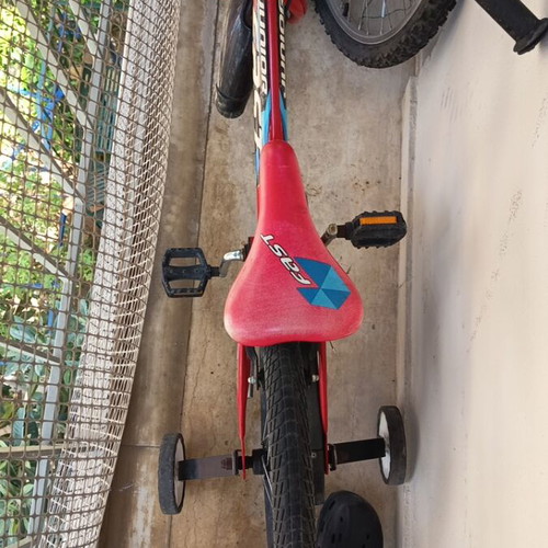 BMX bike used, 20 inch, red, for ages 2-3