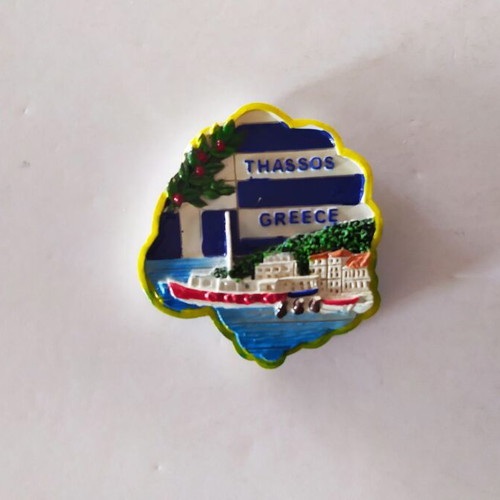 Thassos souvenir ceramic relief with magnet like new