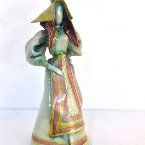 Ceramic Figurine Tirol Studio OOAK Mid-Century Handmade Sculpture