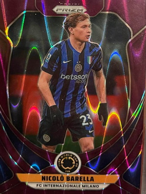 Nicolo Barella 2025 Panini Prizm FIFA Club World Cup Purple Seismic Prizm like new