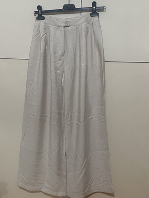 Stradivarius beige wide-leg pants like new, size 34