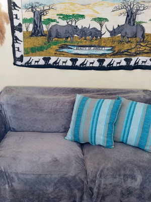 Monte & Jardin King Size sofa or bed cover like new, gray