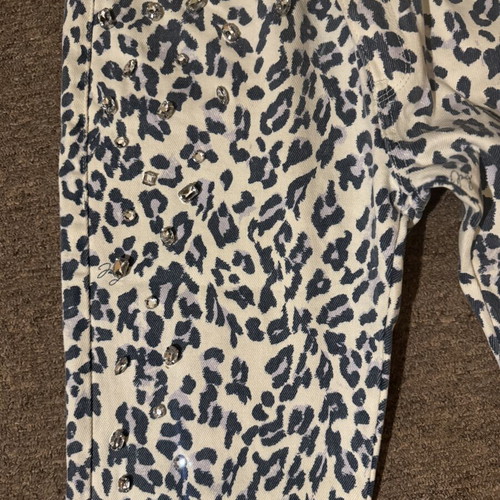 Juicy Couture Leopard Pants like new with transparent stones, size S
