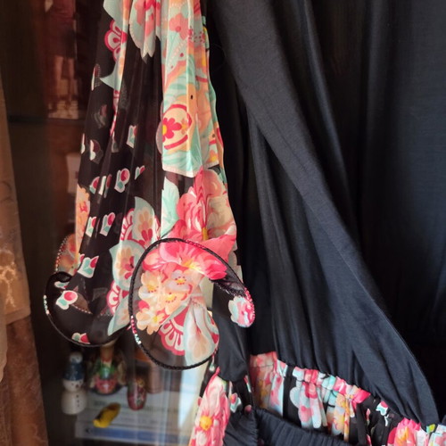 Manoush cotton dress size M like new, black multicolor