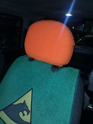 Car headrest covers new, set of 2 pieces